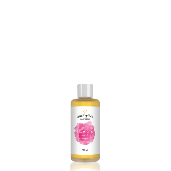 Massageöl Harmonie mit Rosenquarz 140ml BIO I Glücksgriffe I www.oelfee.de